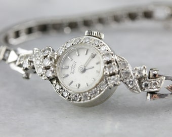 Orologio da polso da donna con diamanti, orologio vintage Kelbert, regalo di anniversario