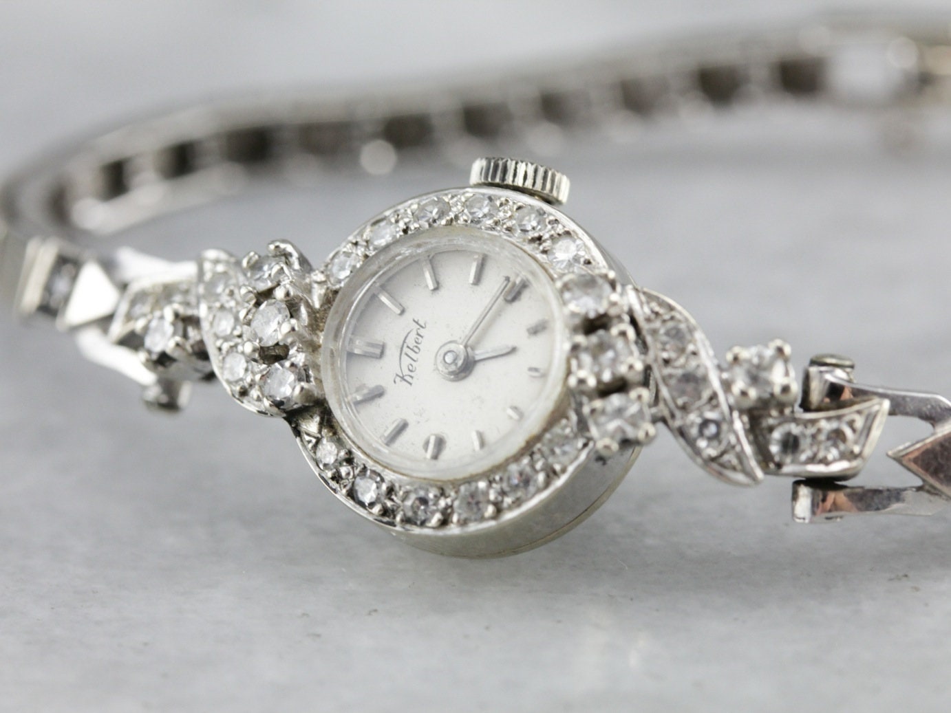 Diamond Ladies Wrist Watch, Vintage Kelbert Watch  display picture 1