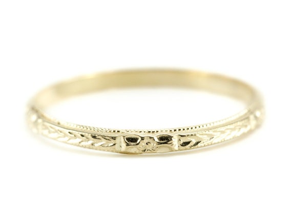 The Mallory Band in 18 Karat Yellow Gold Stacking Band Wedding