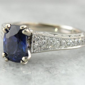 Cornflower Blue Sapphire of Benchmark Quality from Sri Lanka,  Fine Engagement or Cocktail Ring NV5MH2