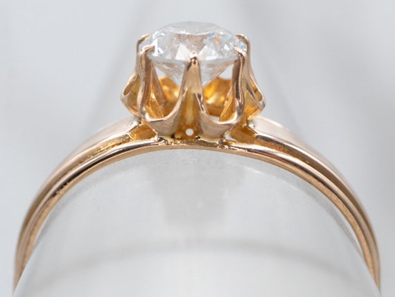 Buttercup Diamond Ring, Antique Diamond Solitaire… - image 4