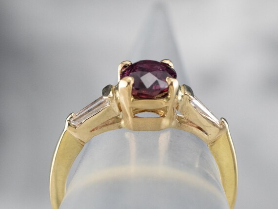 18K Yellow Gold Ruby and Diamond Ring, Anniversar… - image 8