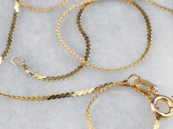 14k yellow gold serpentine chain necklace deals