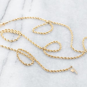 Yellow Gold Rope Twist Chain, Layering Necklace, Bold Gold Chain, Yellow Gold Necklace, 14K Gold Chain, Unisex Jewelry, 20 Inch Chain A40239