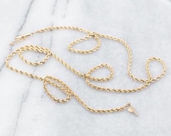Yellow Gold Rope Twist Chain, Layering Necklace, Bold Gold