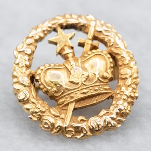 Vintage Gold Knights Templar Pin, Men&#39;s Gold Pin, Knight Templar Jewelry, Men&#39;s Fraternal Jewelry, Fraternal Jewelry, Gifts for Him A57197