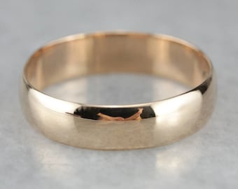 Antique Rose Gold Plain Wedding Band