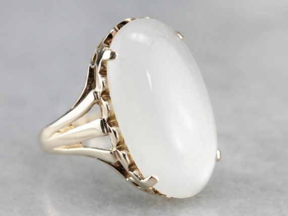 Vintage Moonstone Ring, Moonstone Cocktail Ring, R