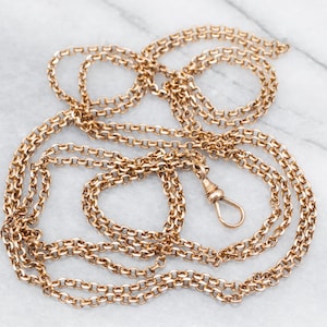 Antike Gold Lariat Kette, Lariat Halskette, Antike Gold Kette, Anhänger Kette, Lange Goldkette, Schichtung Halskette, Geschenk für sie A26438