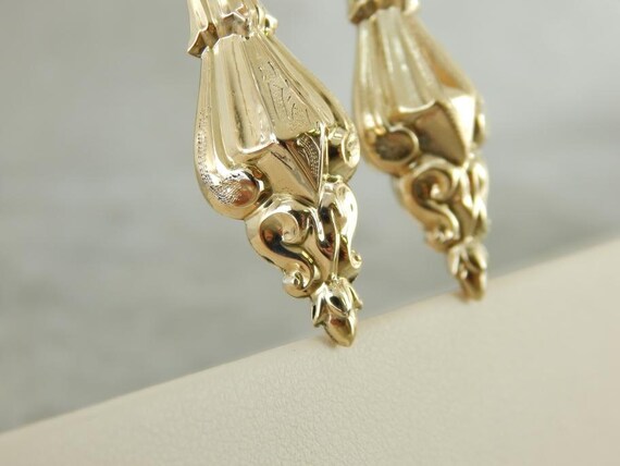 Victorian Reproduction Drop Earrings Of Large Siz… - image 5