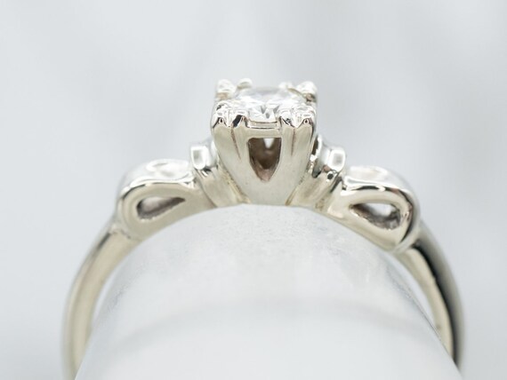 European Cut Diamond Solitaire Ring, White Gold D… - image 4