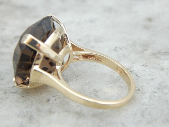 Smoky Quartz And Vintage Gold Bauble Ring 77NTVE-N - image 5