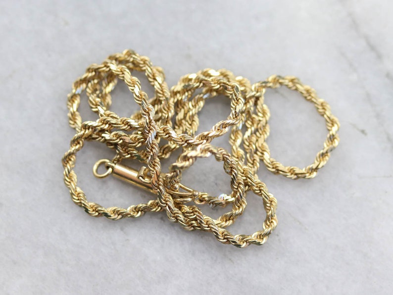 Gold rope chain etsy Clearance