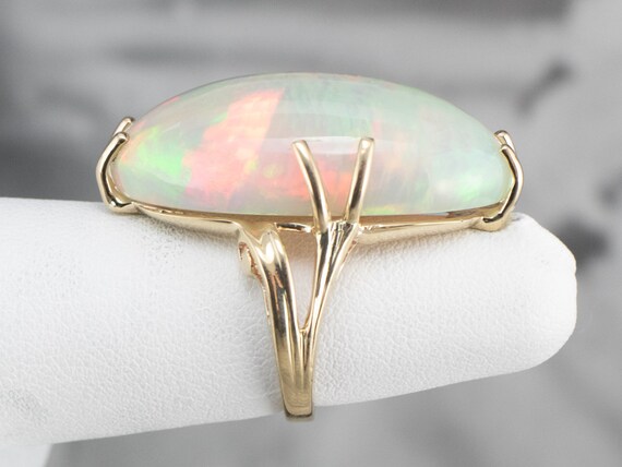 Vintage Opal Cocktail Ring, Opal Statement Ring, … - image 9