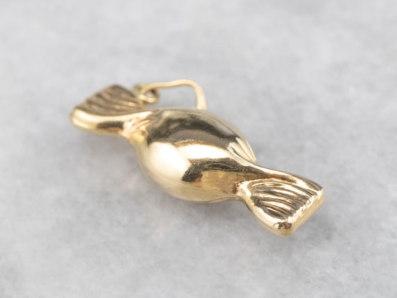 18K Yellow Gold Candy Charm Pendant View 3