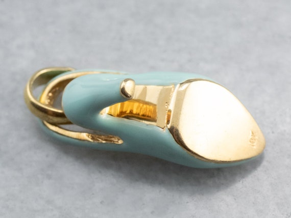 Enamel Stiletto Heel Pendant, Gold High Heel Pend… - image 5