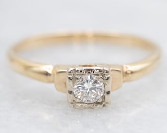 Classic Diamond Solitaire in Vintage Mounting with Illusion Head EDPFNZ