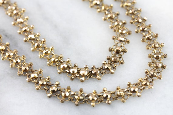 The Golden Lotus: Vintage Double Layer Chain Neck… - image 1