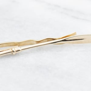 Vintage Gold Paddle Tie Bar, Yellow Gold Tie Bar, Gifts for Him, Boating Gift, Groom&#39;s Gift, Father&#39;s Day A60956