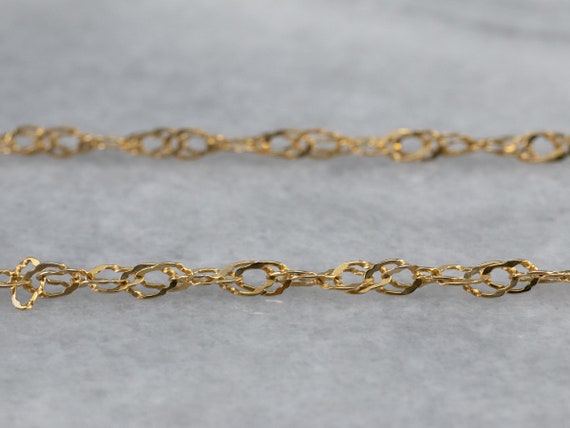 Long Yellow Gold Twist Chain, Yellow Gold Chain, … - image 4