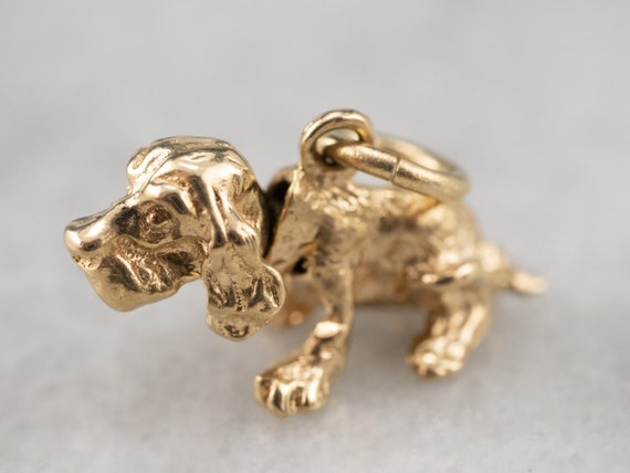 Bobble Head Cocker Spaniel Charm, 14K Gold Dog Ch… - image 6