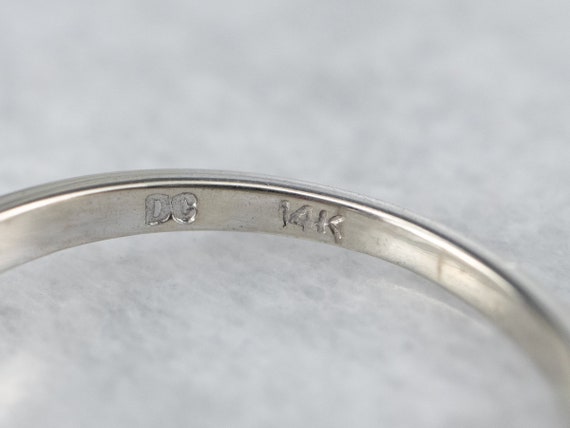 Ruby and Diamond 14K White Gold Bypass Ring, July… - image 6