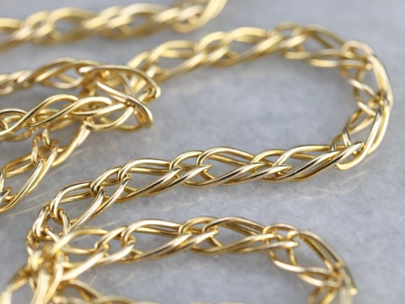 Collar de cadena de eslabón oro tejido cadena de oro de - Etsy México