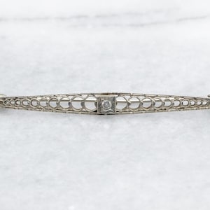 Openwork Diamond Brooch, Diamond Brooch, Openwork Brooch, White Gold Brooch, Gold Diamond Brooch, Diamond Pin, Openwork Pin, Brooch A36103