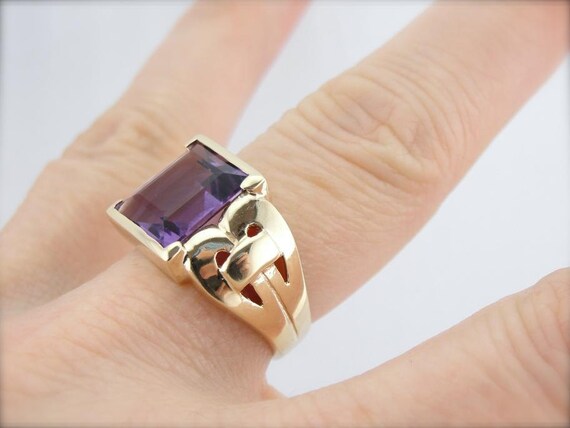 Classically Refined Yet Bold Amethyst Ring For Hi… - image 4