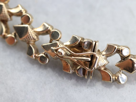 Victorian Revival Link Bracelet, Yellow Gold Brac… - image 7