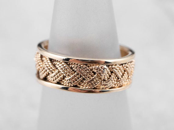 Vintage Braided Band, Yellow Gold Band, Braided W… - image 7