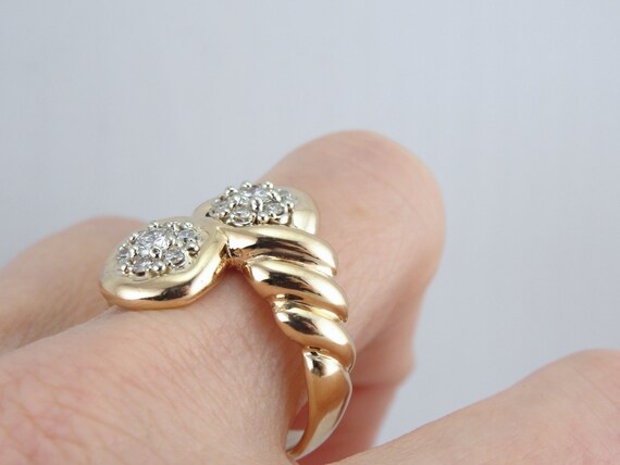 Twists and Turns: Diamond Cluster Bypass Ring  10… - image 4