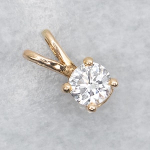 Diamond Solitaire Pendant, Gold Diamond Pendant, Diamond Pendant, Solitaire Pendant, Yellow Gold Pendant, Diamond Solitaire, Pendant A42139