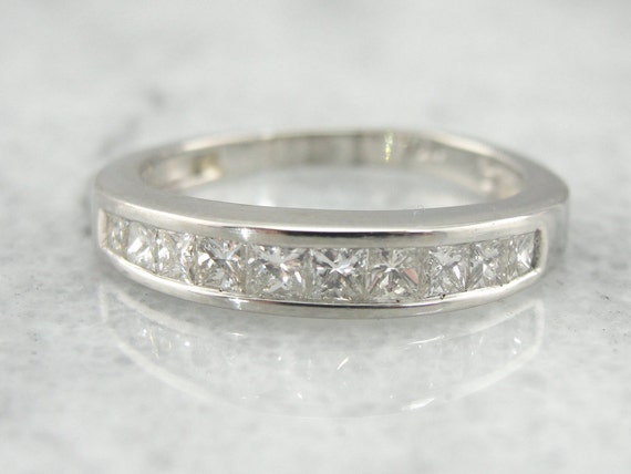 Channel Set, Square Cut Diamond Band