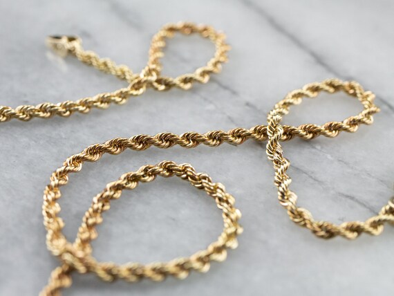 14K Gold Rope Chain Yellow Gold 