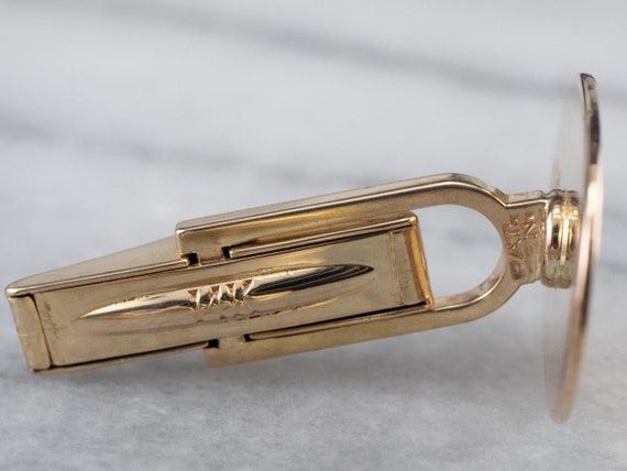 Antique 14K Yellow Gold Monogram Cufflinks, BI In… - image 8