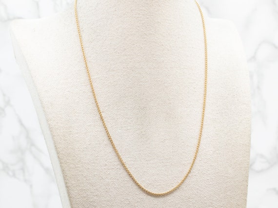 Vintage Gold Wheat Chain Necklace, 14K Gold Chain… - image 4