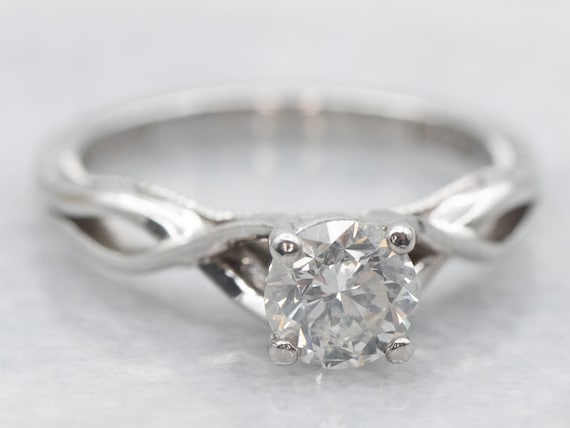 Twisting Diamond Solitaire Ring, Diamond Engageme… - image 2