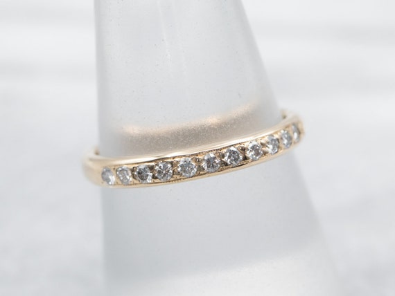 1950s Gold Pave Set Diamond Band, Diamond Wedding… - image 3