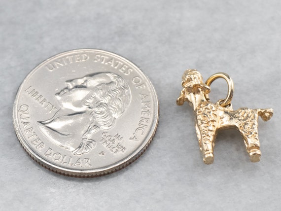 14K Gold Poodle Charm, Dog Charm, Poodle Pendant,… - image 7