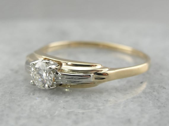 Iconic Retro Era Design, Diamond Engagement Ring
