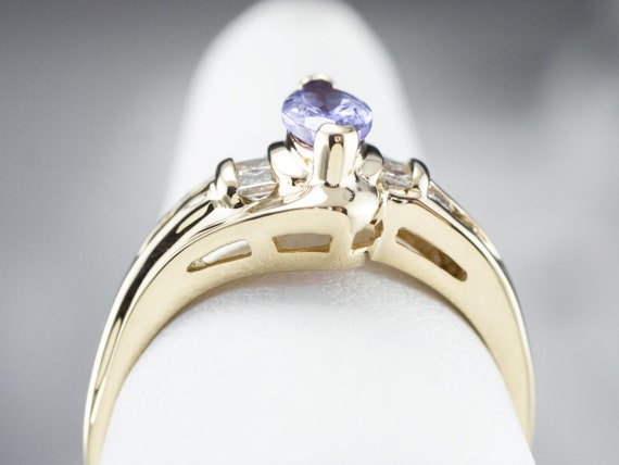 Marquise Tanzanite and Diamond Ring, Tanzanite St… - image 8