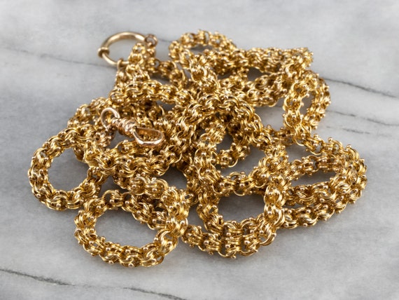 Victorian Era Chain Necklace, Ornate Victorian Ch… - image 1