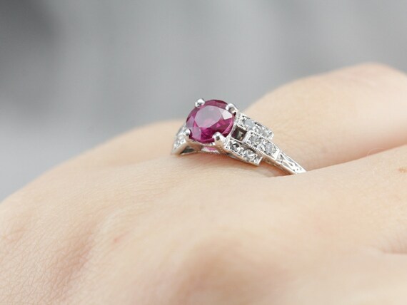 Pink sapphire antique best sale ring