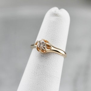 Buttercup Diamond Solitaire Ring, Diamond Engagement Ring, April Birthstone, Promise Ring, Vintage Diamond Solitaire HLC6Y91W image 7