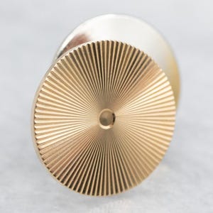 Radiating Gold Tie Tack, Yellow Gold Tie Tack, Gold Disc Tie Tack, Vintage Tie Tack, Men's Accessories, Suit and Tie, Estate Jewelry A41415