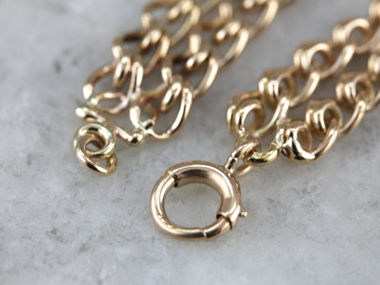 Twisted Wire: Double Link Chain Bracelet WJ7REJ-R - Etsy