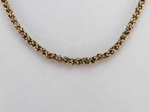 Victorian Gold Link Chain Necklace, Ornate Victor… - image 7