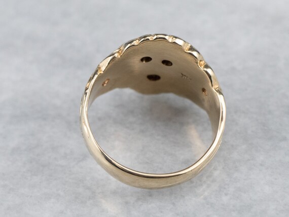 Gold Diamond Lion Head Ring, Yellow Gold Lion Rin… - image 5