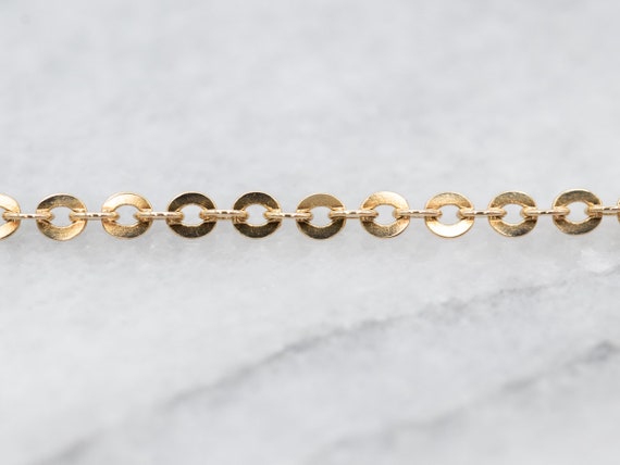 Vintage Gold Cable Chain Anklet, 14K Yellow Gold … - image 3